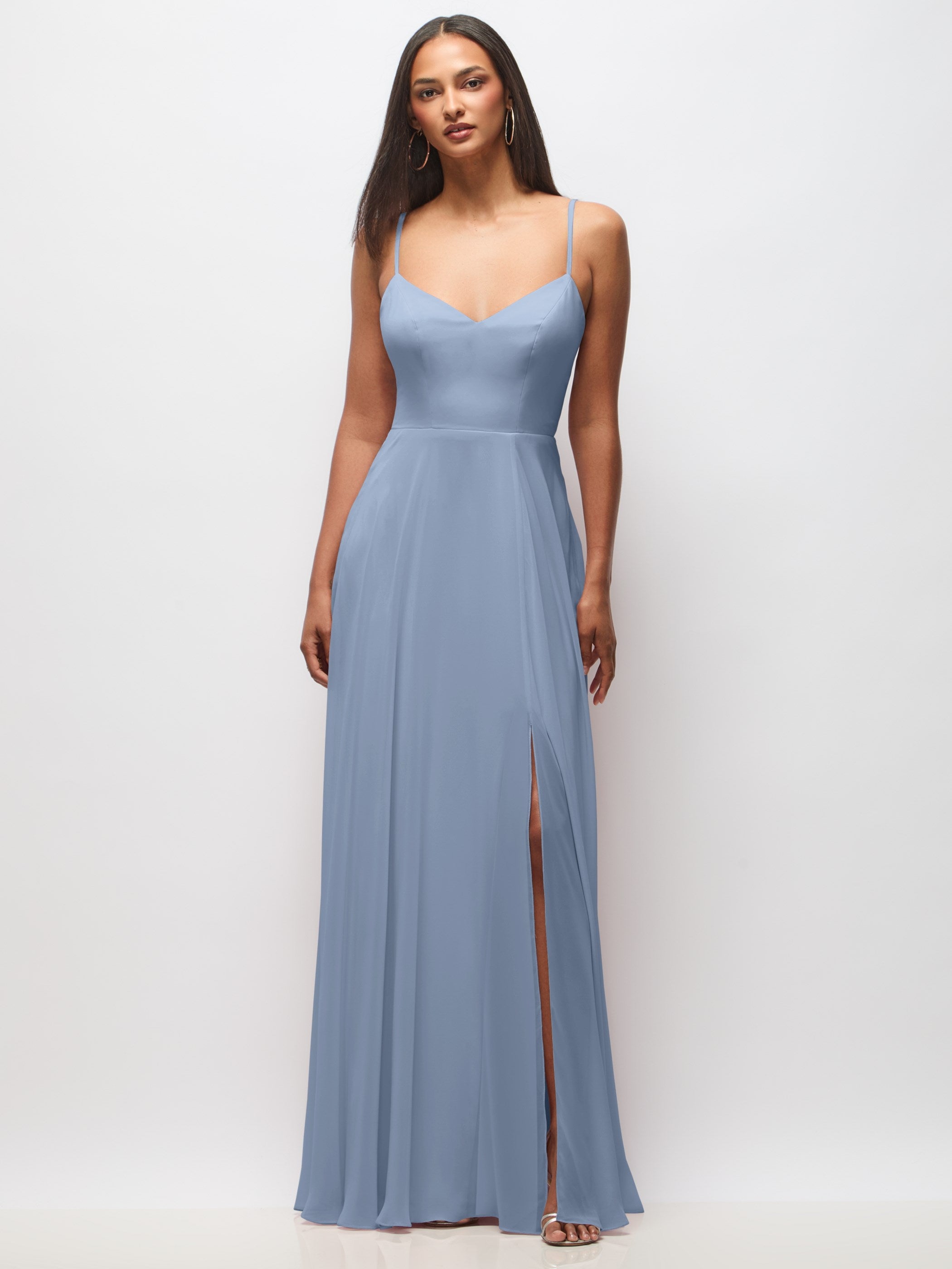Tie-Back Cutout Maxi Dress with Front Slit