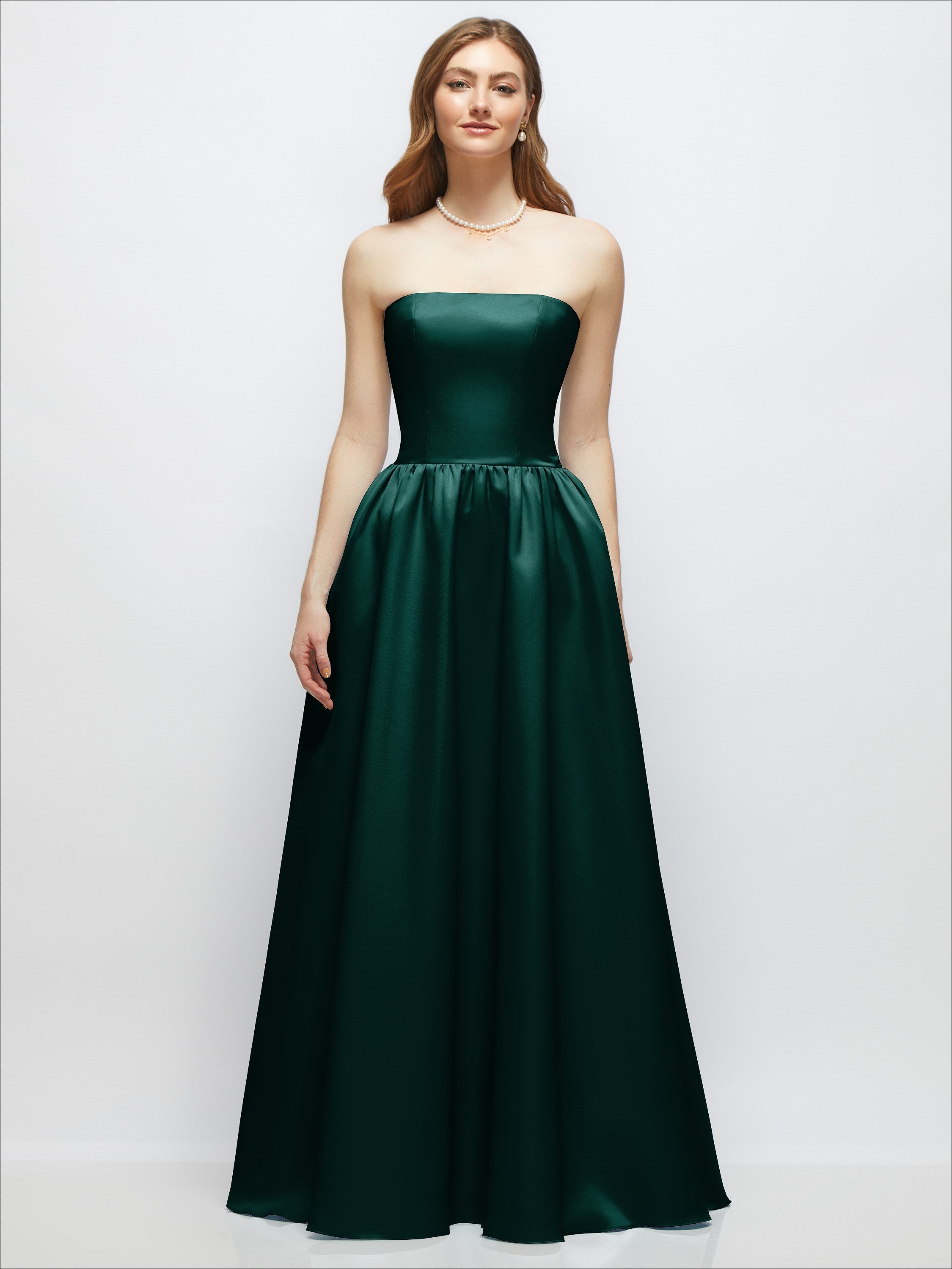 dessy group strapless empire waist cutout dress Satin Drop Gown with Full Skirt one piece cutout swimsuit sewing pattern length A Buy Womens Denim Shirt Bridesmaid dresses Inseam Inches:36