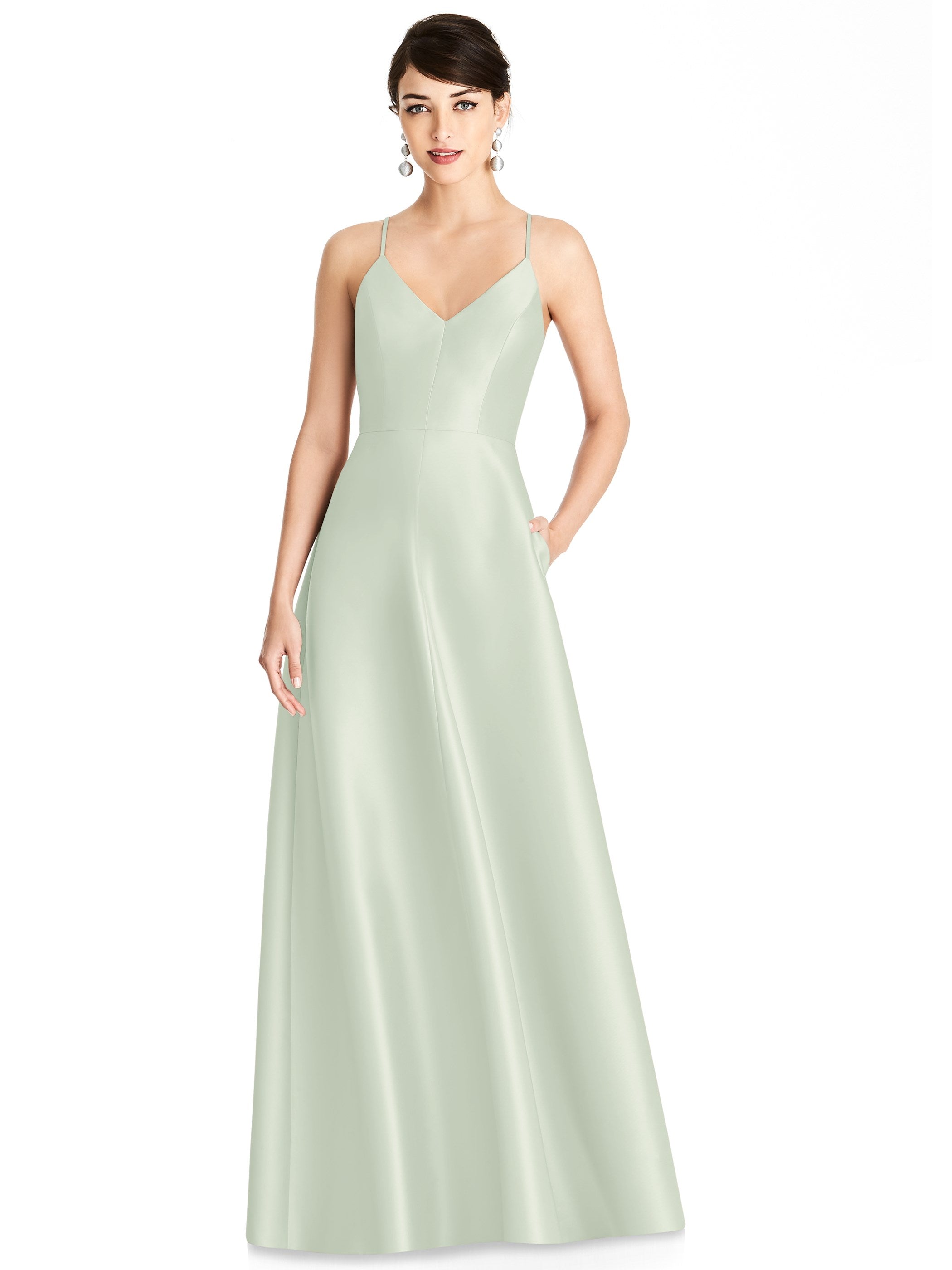 satin v neck bridesmaid dresses V-Neck Full Skirt Maxi Dress color:BURGUNDY Women's Casual Daily Two Labor Day LWE Stretch satin quality Satin