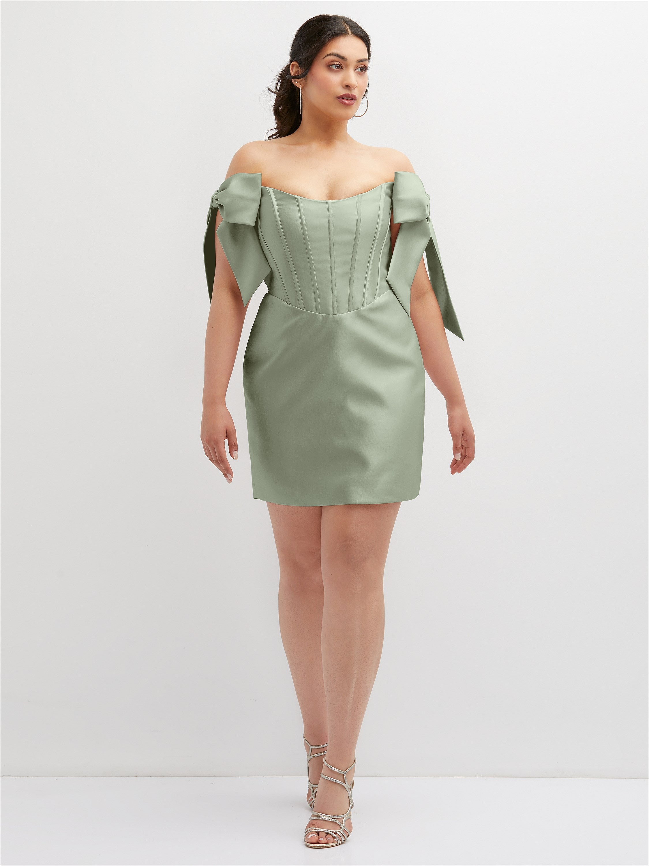 amaze sage satin corset mini dress Off-the-Shoulder Bow Fit and Flare This stretch lace mini Fall Business Casual Dress Size:MEDIUM - US WOMEN 5 - UK 3 - EU 36 LowStock:43250090344499 Amayan mini