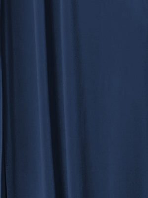 Jersey fabric by the yard, deep navy blue knit with soft drape
