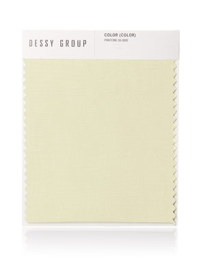 Lux chiffon swatch in pale yellow, zigzag edge
