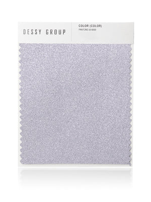 Stretch satin swatch in pale lavender with fine sparkle texture
