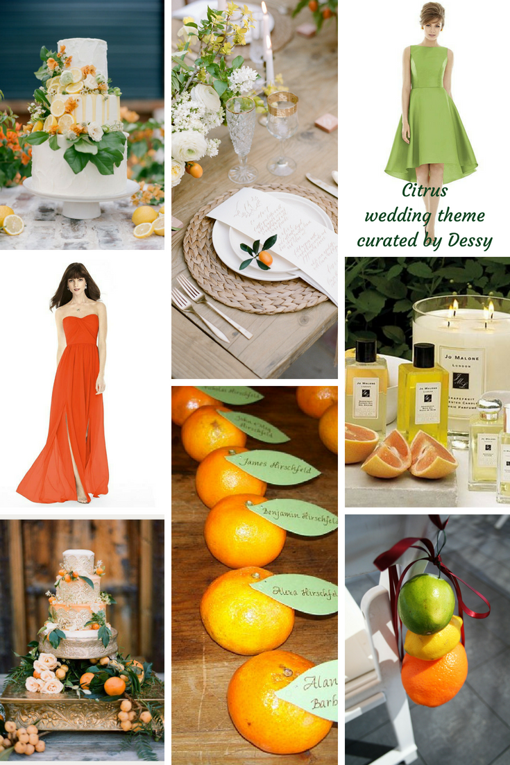 citrus wedding theme ideas