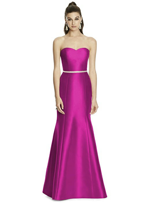 hot pink wedding bridesmaid dresses Hot Pink Pleating Chiffon Sweetheart Strapless A-line With Side Slit Long  Bridesmaid Dresses, CB0323 main image 0