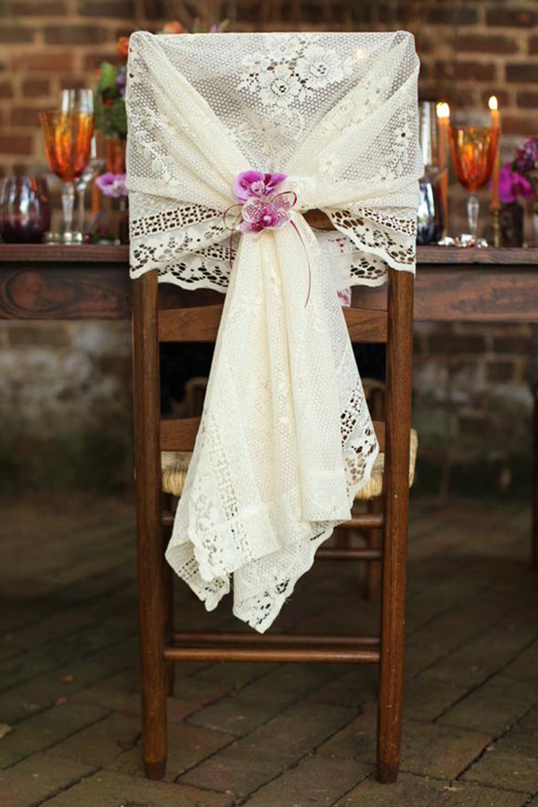 Eight inspiring ways to decorate bride and groom chairs