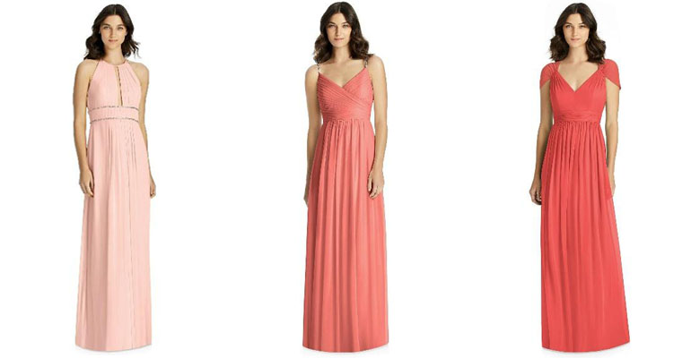 coral bridesmaid dress options