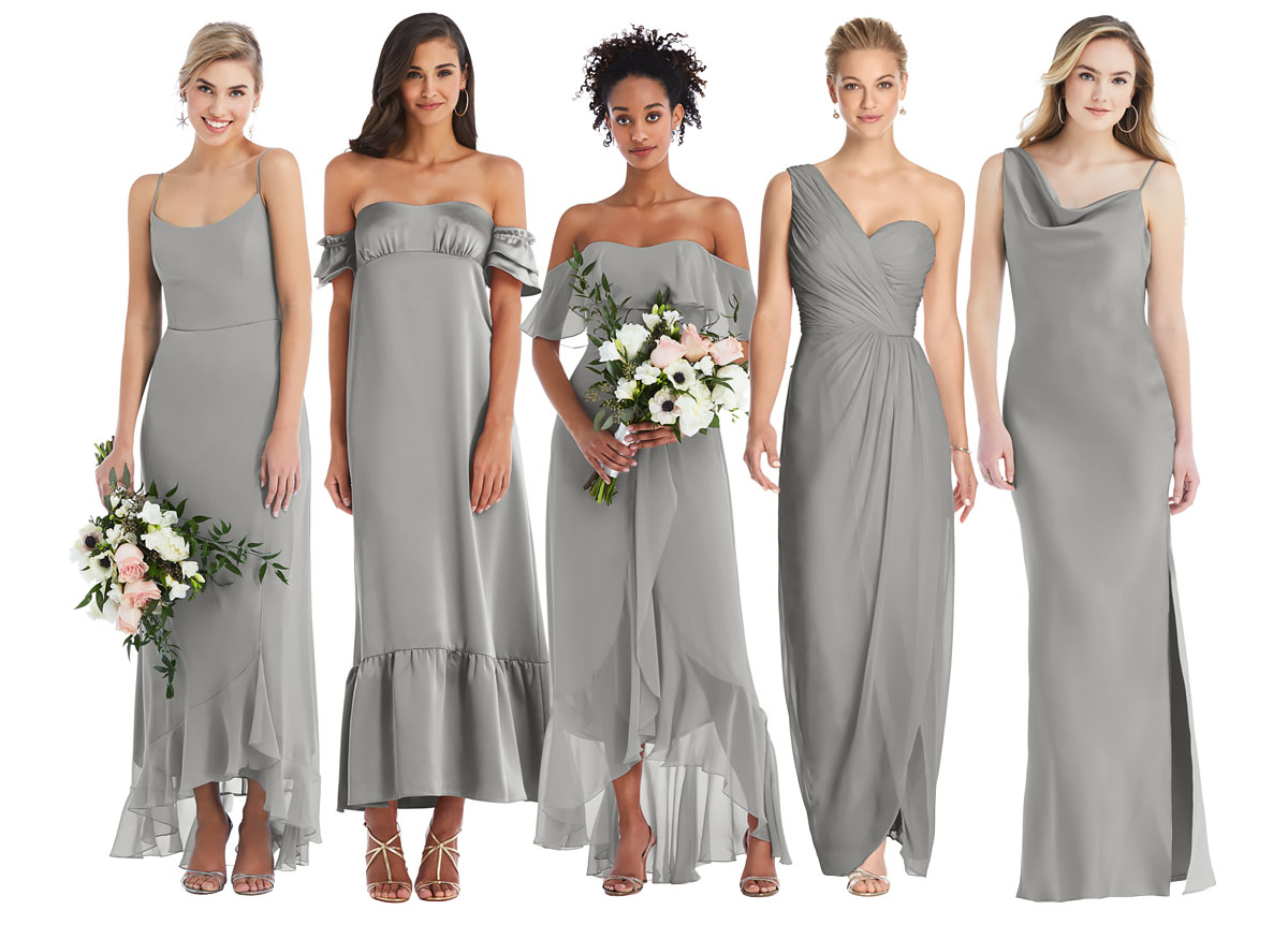 Mix and Match Chelsea Gray Bridesmaid Dresses