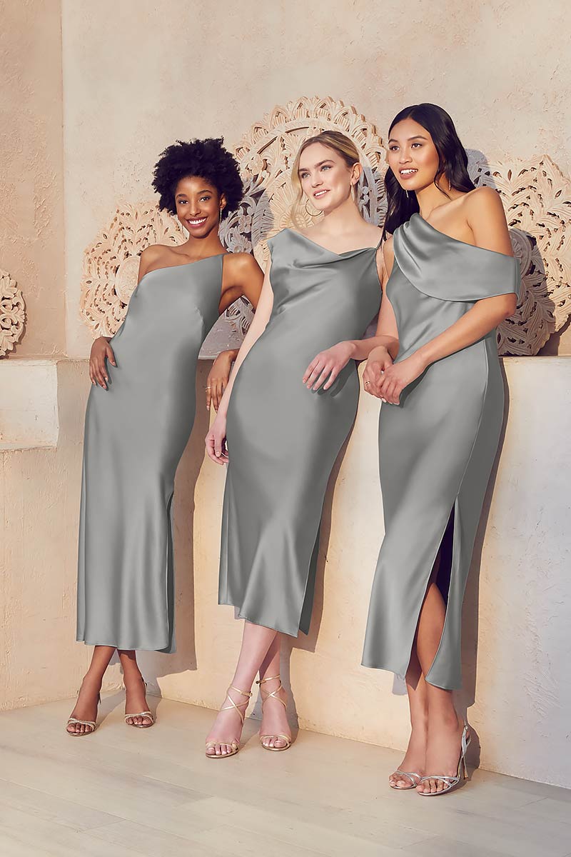 Mix and Match Chelsea Gray Bridesmaid Dresses