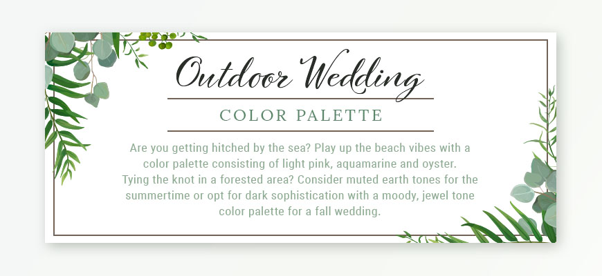 Outdoor Wedding Color Palette