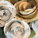 sheet music rolled paper flowers