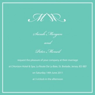 wedding initial monogram invitation card