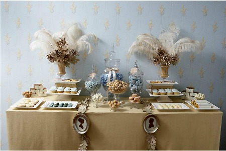 Blue dessert table