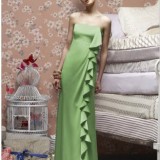 apple green strapless bridesmaid dress