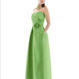 apple green sweetheart neckline bridesmaid dress 