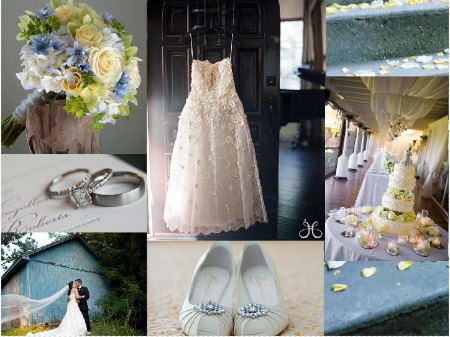 blue wedding moodboard