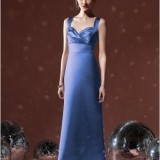 cornflower blue sweetheart neckline  bridesmaid dress 