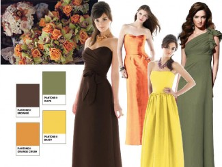 Autumn inspired styleboard from Dessy