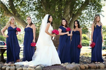 long midnight blue bridesmaid dresses 