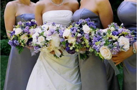 lilac strapless bridesmaid dresses