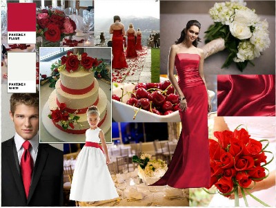 scarlet wedding moodboard