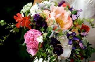 bouquet of peonies, sweetpeas and clematis bouquet of peonies, sweetpeas and clematis