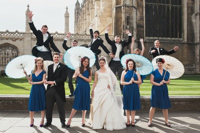 wedding outside historic Cambridge college