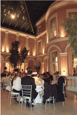 Guests at wedding reception at Wallace Collection