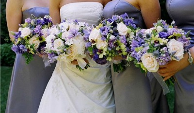 lilac bridesmaid gowns 