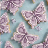 lilac butterfly cookies 