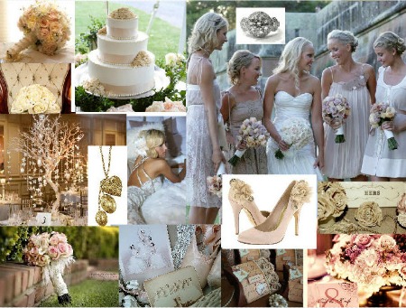 vintage style wedding moodboard 