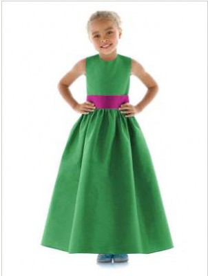 emerald green flowergirl dress 