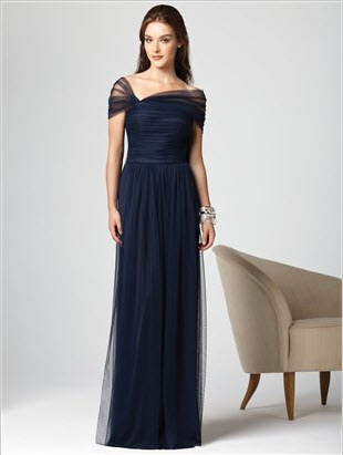 midnight blue maid of honor dresses