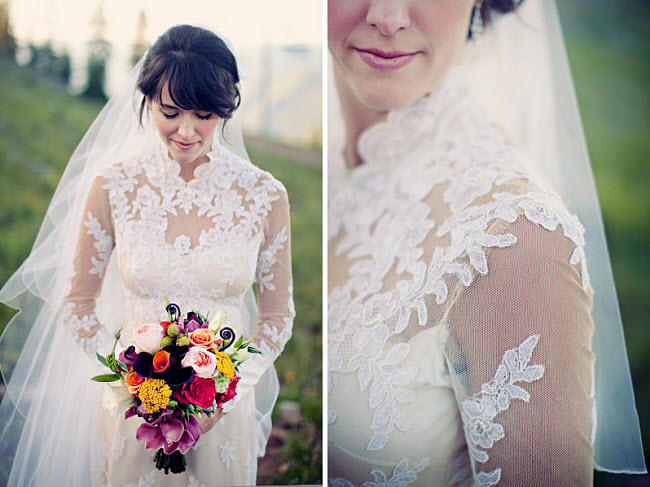 A Lace Lovers Mountain Wedding in Colorado