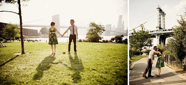 An Engagement Shoot in the City: The Brooklyn Bridge