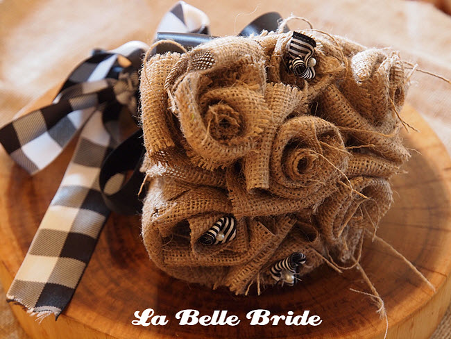 La Belle Bride Guest Post: DIY Burlap Bouquet