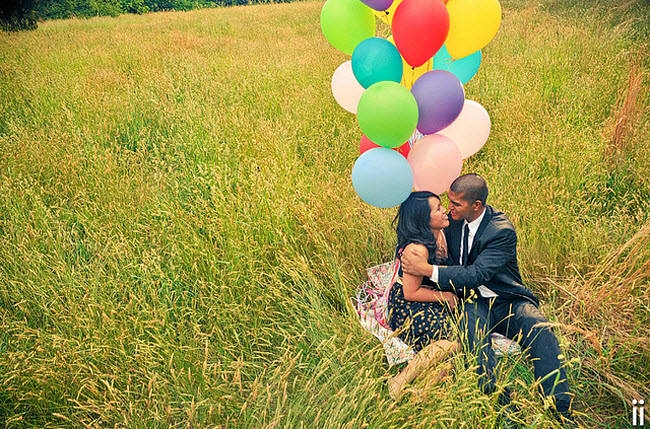 Colorful Carnival Engagement Shoot