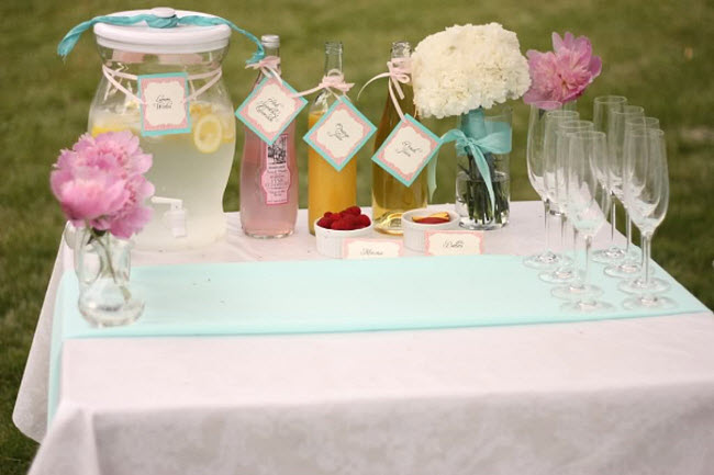 DIY Elegant Champagne Infusion Table