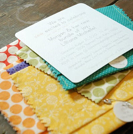 DIY Fabric Wedding Invites