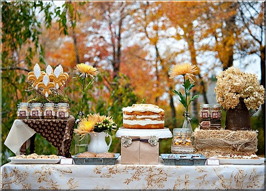 French Country Fall Dessert Bar