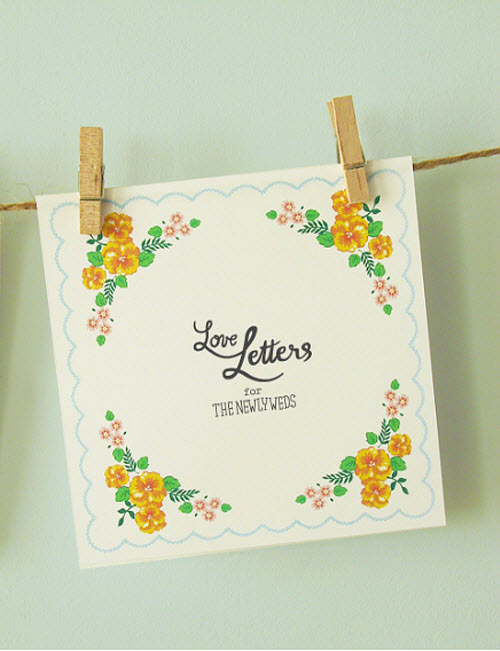 DIY Wedding Guestbook: Handkerchief Love Letters