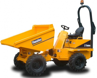yellow dumper truck