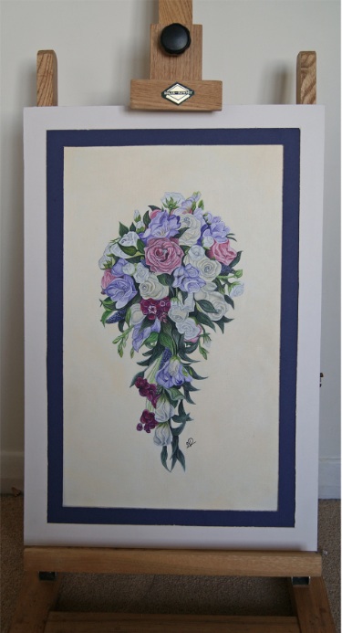 How about a painting of your wedding bouquet The Dessy Group