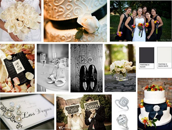 A Charming Black and White Wedding of Elegance