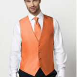 orange waistcoat and tie 