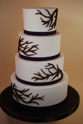 bare branch design tiered cake