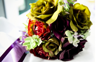 purple flower bouquet