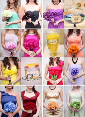 rainbow coloured bridesmaid dresses rainbow coloured bridesmaid dresses