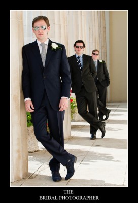 Bridegroom with his best men at Stoke Park
