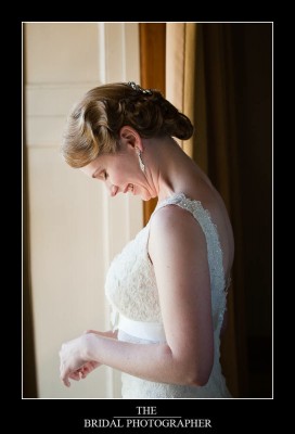 Bride at window 